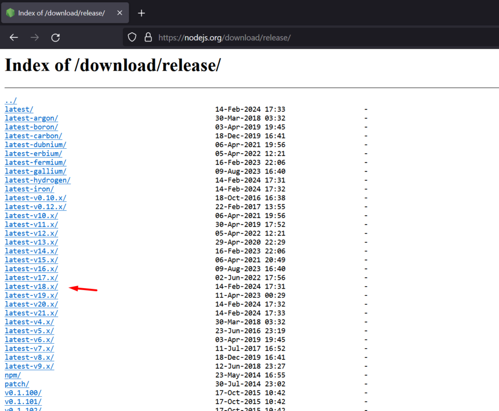 laman Node.js release