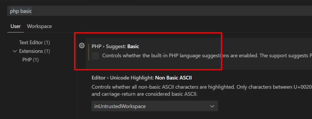 Tampilan Setting VScode
