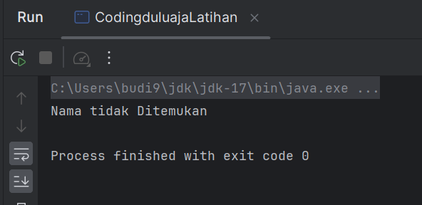 Output dengan default value