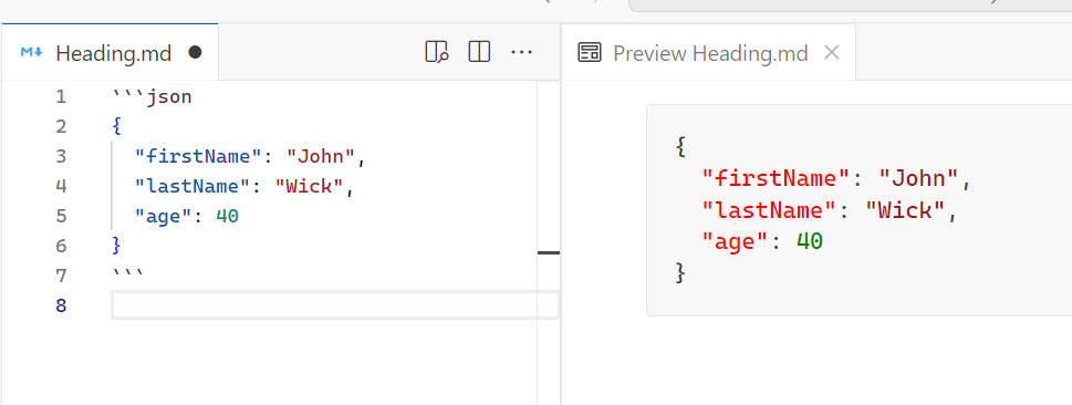 markdown codeblock